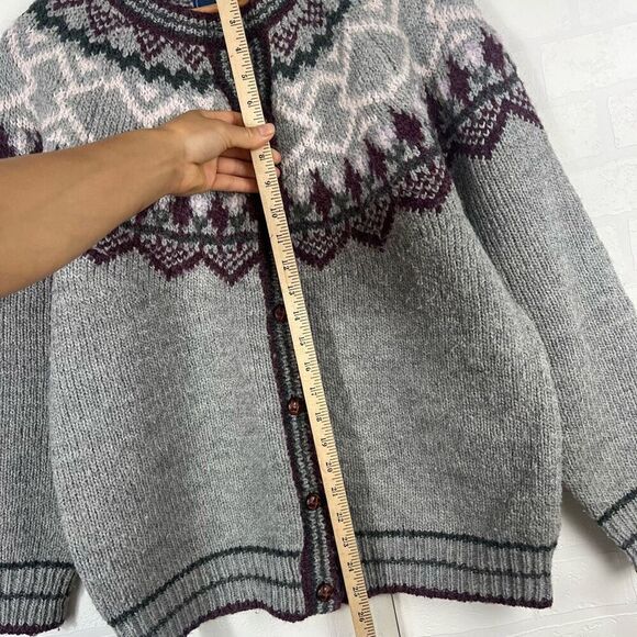 Vintage Susquehanna Trail Outfitters Womens Knit Cardigan Size Large Gray - Picture 5 of 12